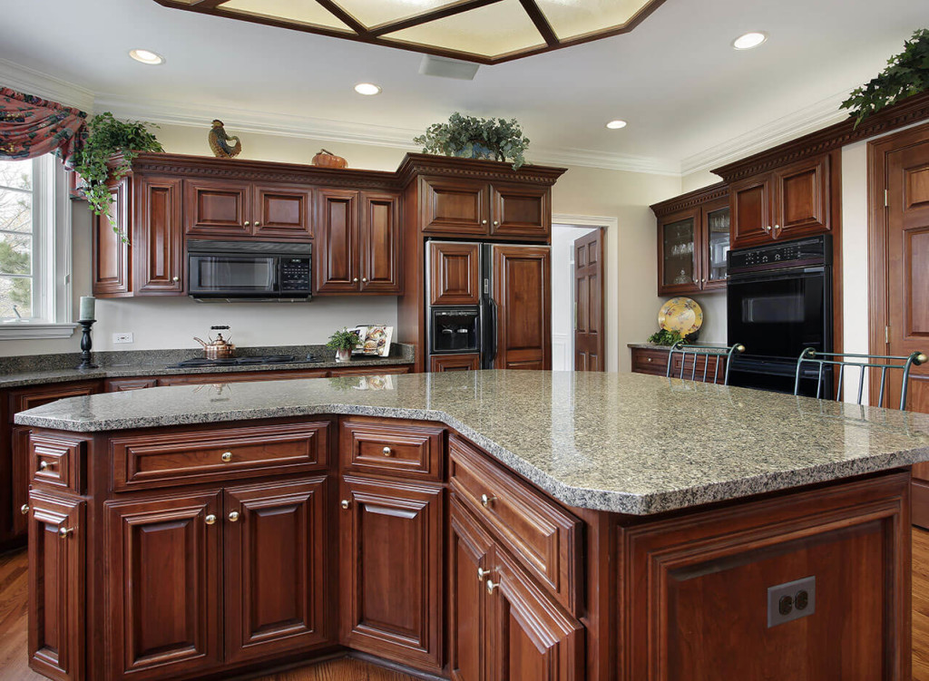 brown granite kitchen design