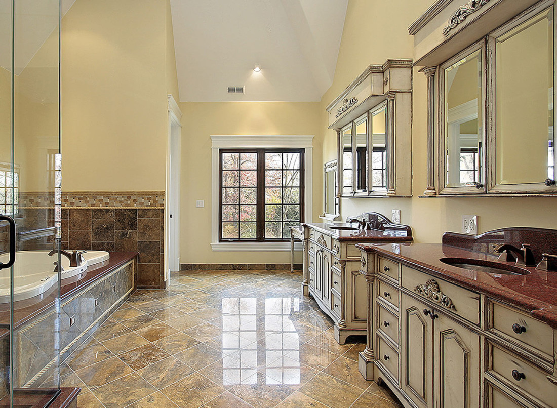 African Red Granite Bathroom Countertop