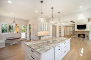 Fantasy Brown Quartzite Kitchen and Living Room