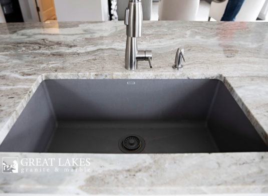 Granite Composite Single Bowl Sink In A Slate Gray