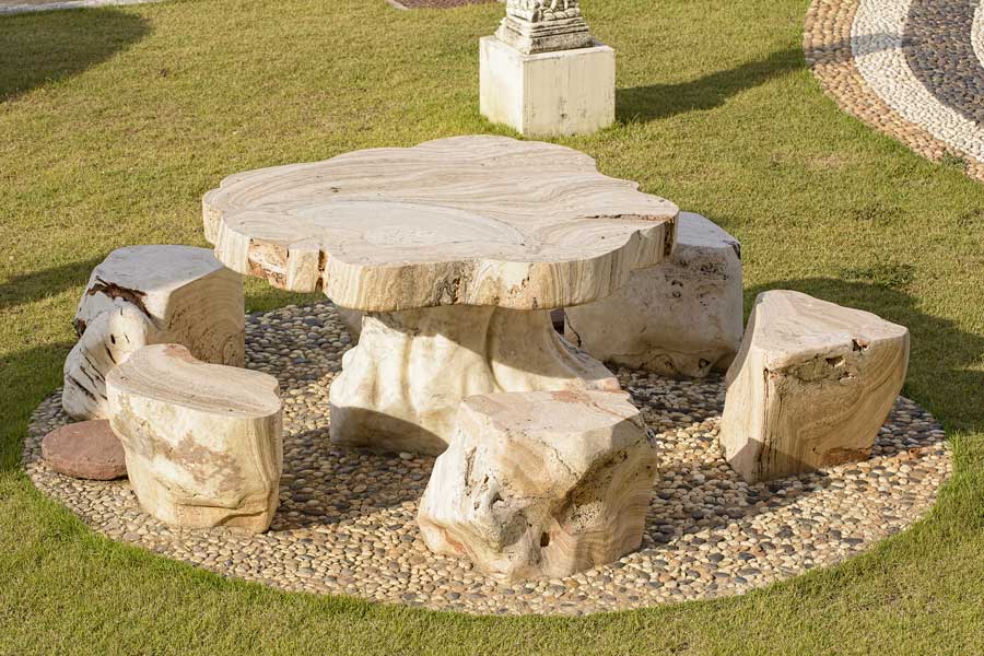 Outdoor Marble Table Chairs