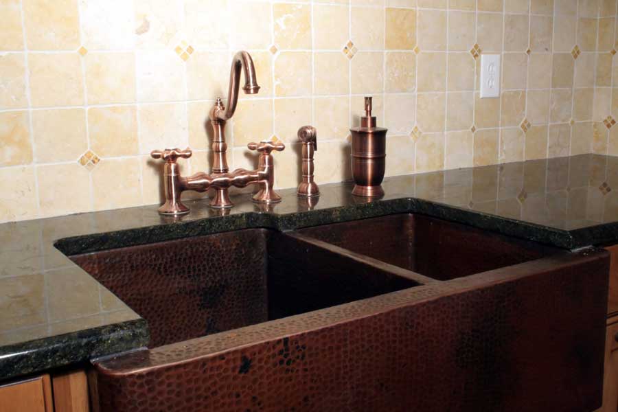 Copper Sink Farmhouse Style