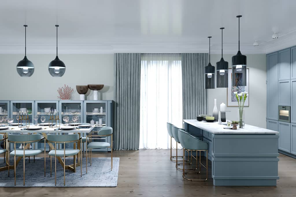 Linear Lighting over Kitchen Island