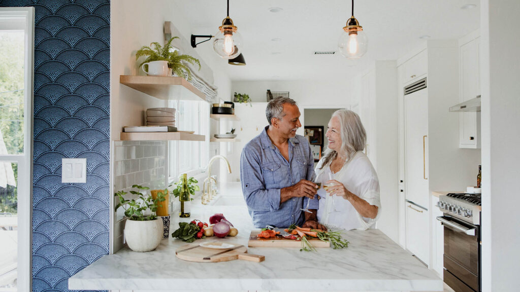 Mature Couple In The Kitchen
